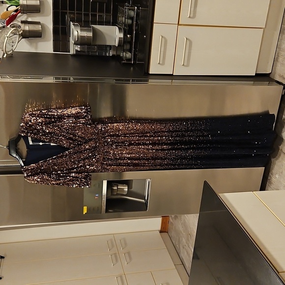 💕TRINA TURK💕 Asandra Jumpsuit Supernova Sequin Moonstone Midnight Ombre 2 NWT - Picture 10 of 16